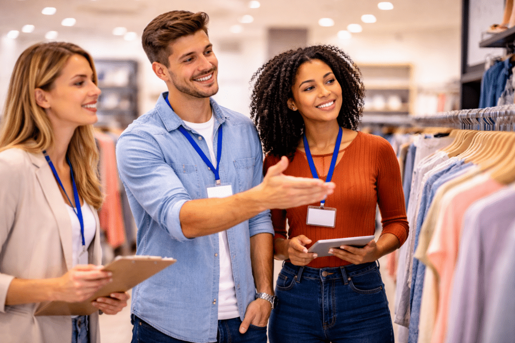 Étudiants en BTS MCO à Mantes-la-Jolie en animation commerciale et gestion de rayon