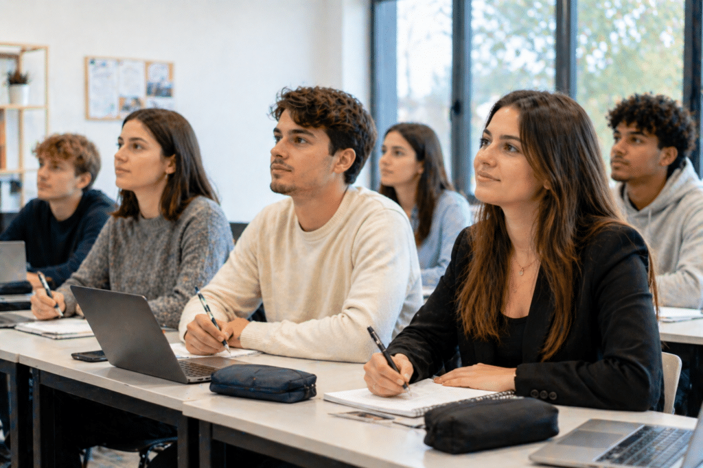 BTS MCO à Besançon étudiants en formation commerce en salle moderne