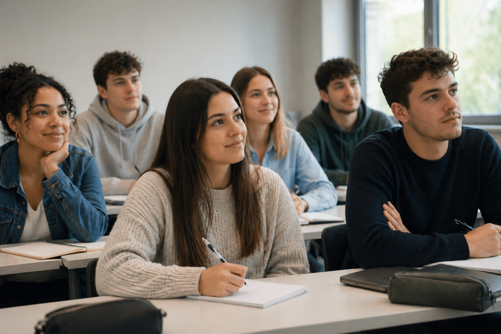 BTS MCO à Lons-le-Saunier étudiants attentifs en cours