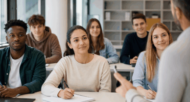 BTS MCO à Lons-le-Saunier étudiants en salle de classe