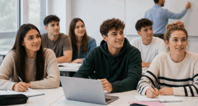 BTS NDRC à Lons-le-Saunier étudiants en cours avec formateur