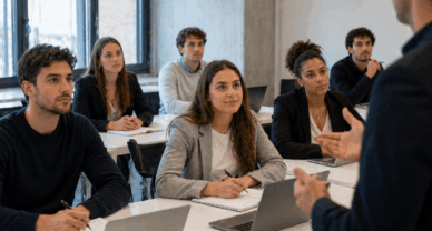 MBA Manager Commercial et Marketing à Dijon étudiants en formation en salle de classe moderne