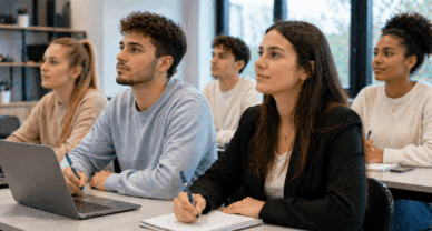 Titre Pro CV à Besançon étudiants en formation vente en classe