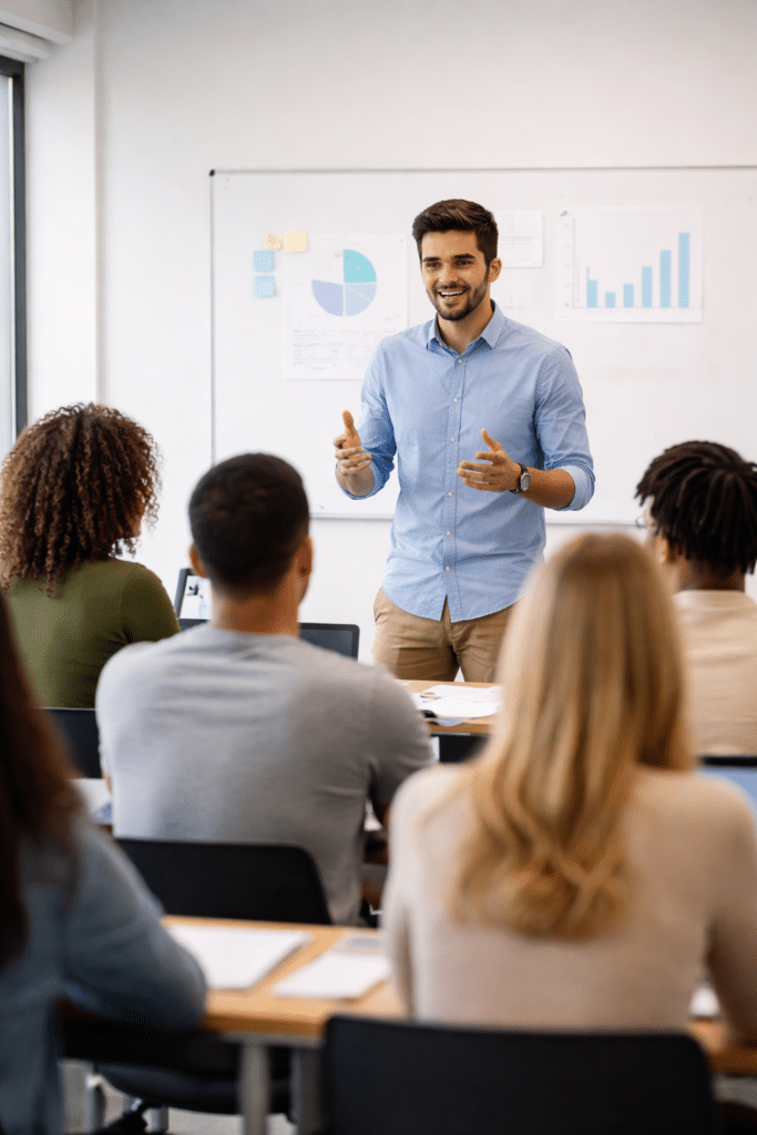 Professeur en salle de classe BTS GPME à La Défense