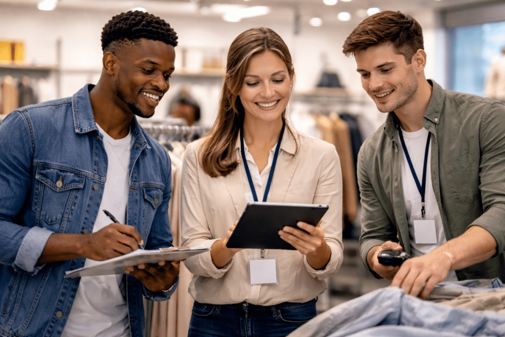 Apprenants en Titre Pro AMUM à Marne-la-Vallée en gestion de stock en magasin
