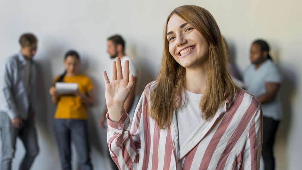 etudiante souriante