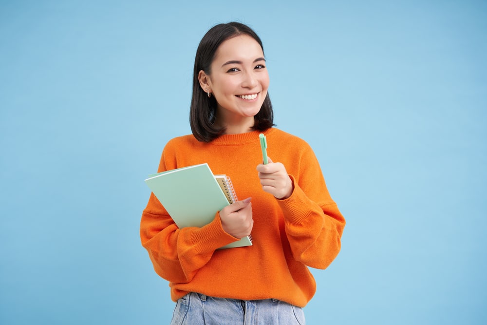 etudiante souriante