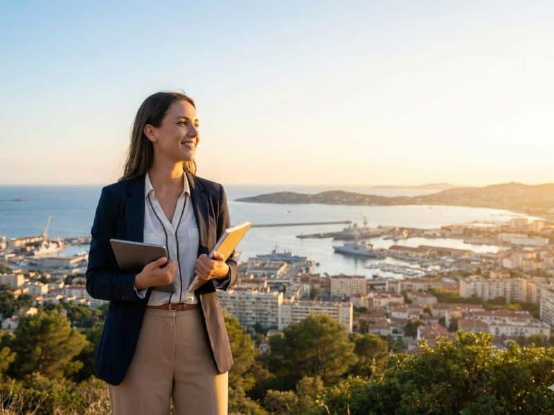 Une étudiante en alternance à Toulon