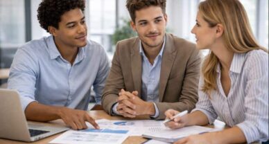 Étudiants en Bachelor Responsable de développement commercial à Mâcon travaillant sur une stratégie