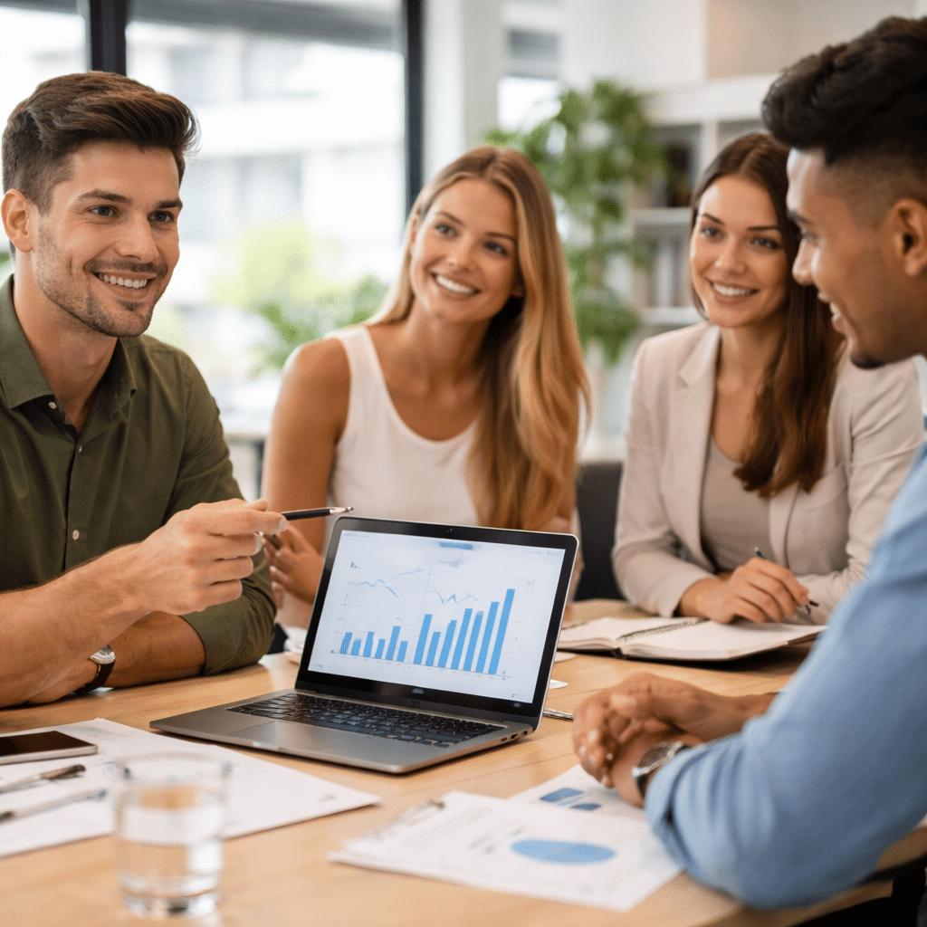 Étudiants en Bachelor RDC à Reims en réunion de développement commercial