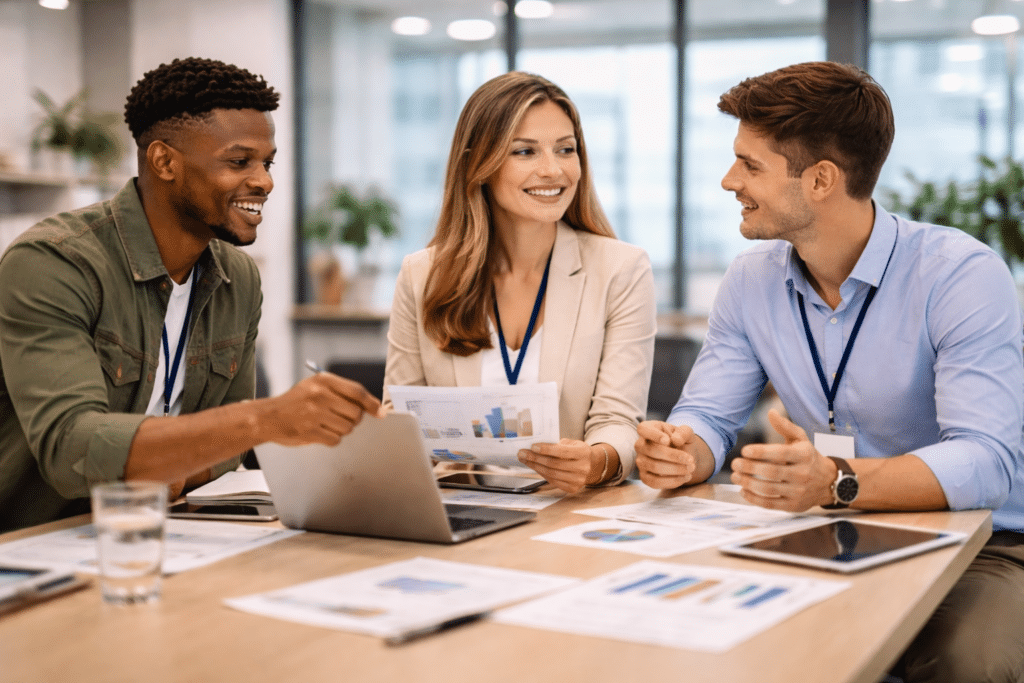 Étudiants en Bachelor RDC à Troyes en réunion de développement commercial