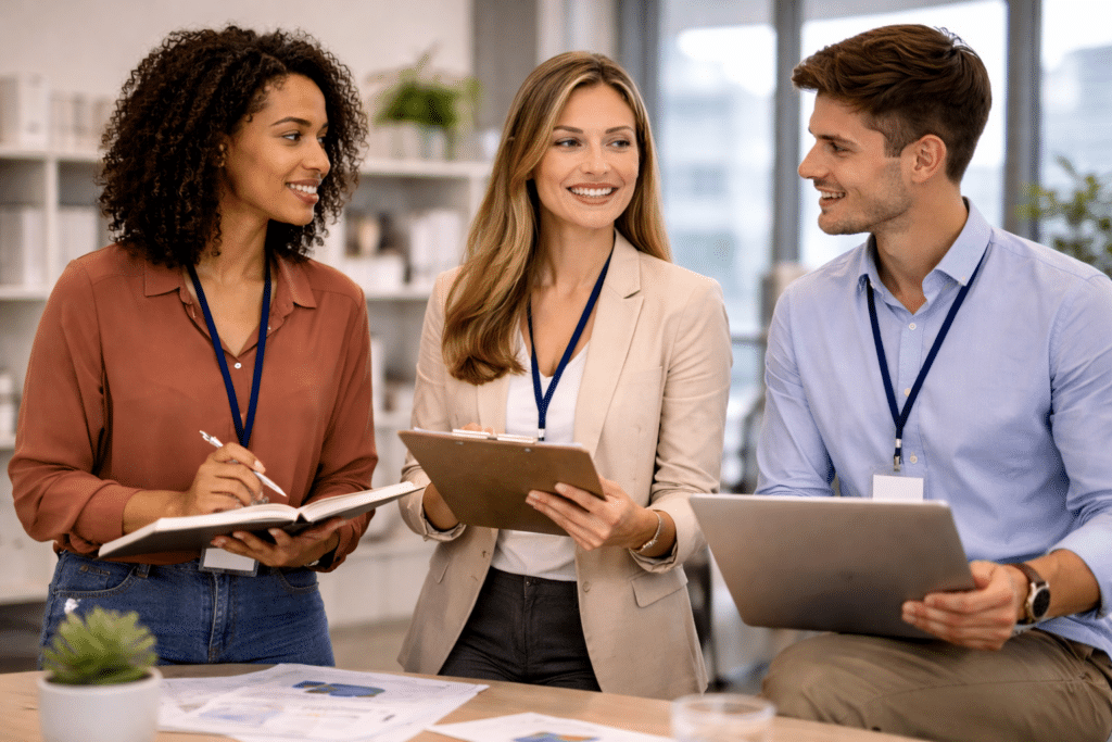 Étudiants en Bachelor RH à Troyes en travail collaboratif en ressources humaines