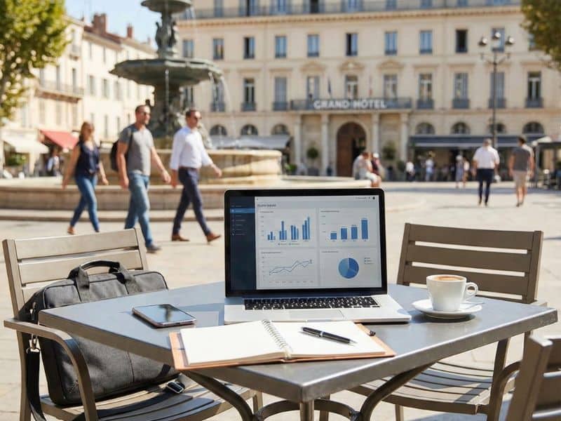 Alternance et cours dans un café à Toulon