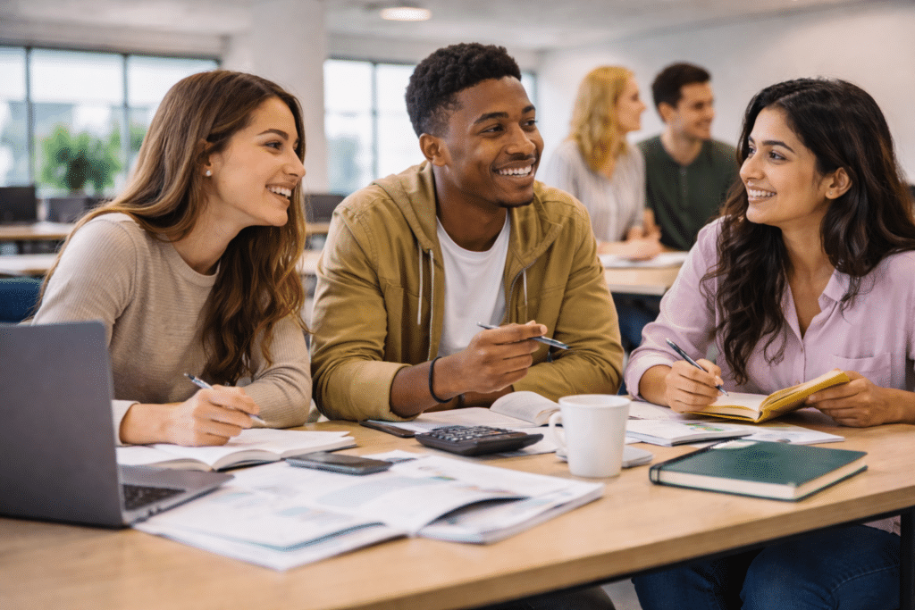 Étudiants en classe de BTS Comptabilité et Gestion à Cergy-Pontoise