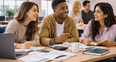 Étudiants en classe de BTS Comptabilité et Gestion à Cergy-Pontoise
