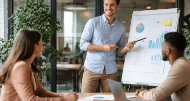 Mastère Manager d’Affaires à Troyes en séance de stratégie commerciale