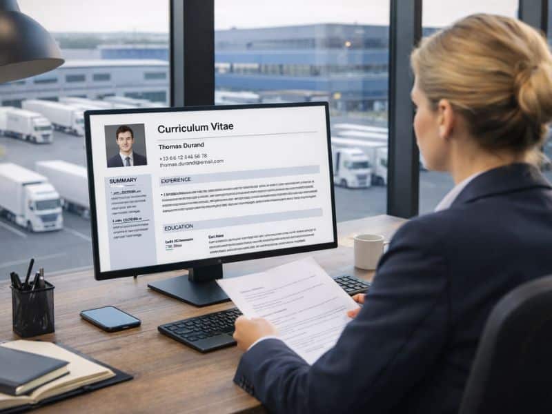 Un recruteur à Avignon évaluant la pertinence d'un CV vendeur.