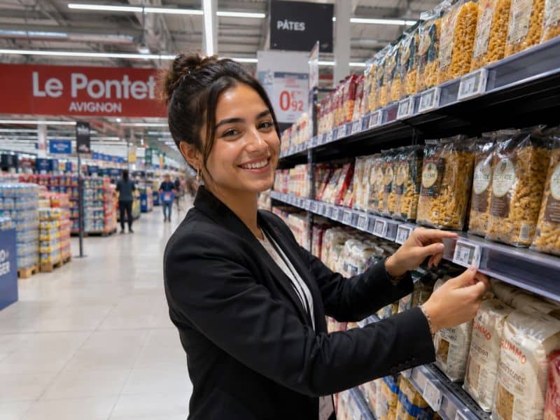Explorer les missions d'un futur chef de rayon à Avignon en hypermarché.