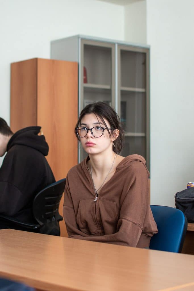 étudiante en classe